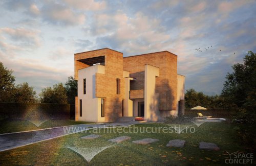 proiect arhitectura casa vila moderna lux 2011